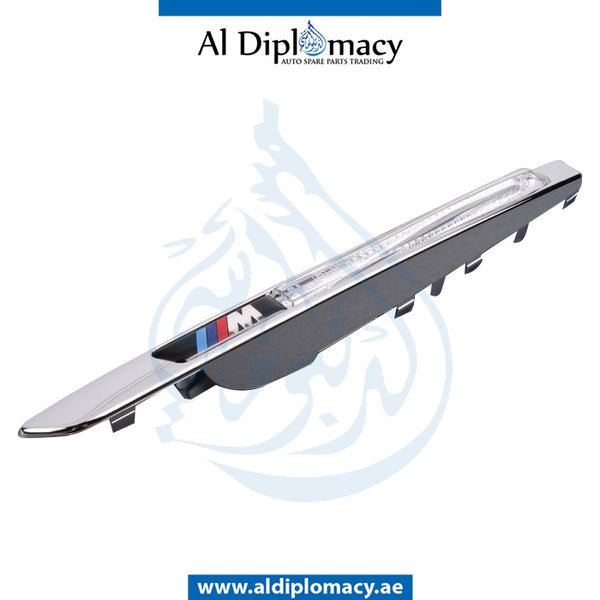 Front Left FENDER Molding, WITH TURN SIGNAL LAMP for BMW X6 SERIES 2008-2014 models, Part Number 51657207173